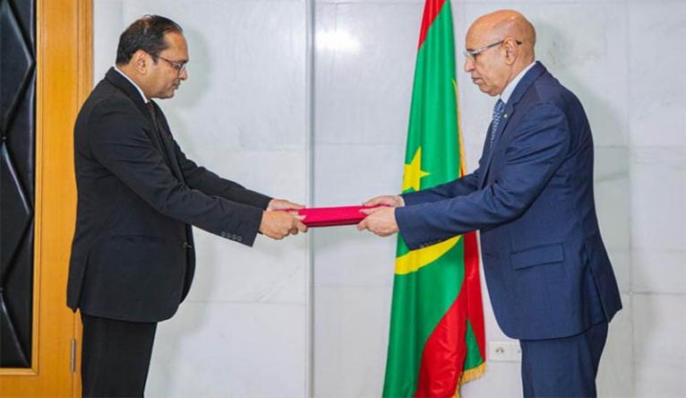 মৌরিতানিয়ার রাষ্ট্রপতির নিকট বাংলাদেশের অনাবাসিক রাষ্ট্রদূতের পরিচয়পত্র পেশ