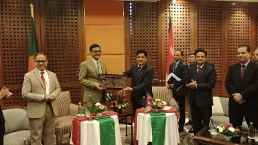 নৌপরিবহন প্রতিমন্ত্রী ও নেপালের বাণিজ্য মন্ত্রীর বৈঠক : বাণিজ্য সম্প্রসারণে আলোচনা