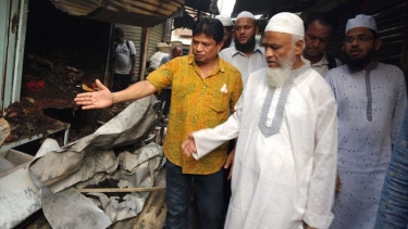 কালিরবাজারের ধ্বংসস্তূপ পরিদর্শনে মহানগর জামায়াতে ইসলামী