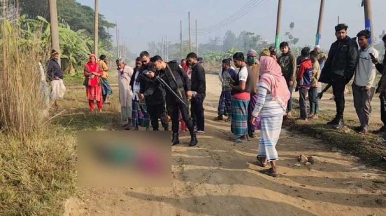 পূর্বাচলে সড়কে পড়ে ছিল নারীর গলাকাটা মরদেহ
