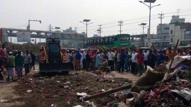 মহাসড়কে সোনারগাঁও প্রশাসনের অভিযান, ৩ শ’ অবৈধ স্থাপনা উচ্ছেদ