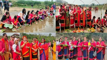 চেঙ্গী নদীতে ফুল ভাসিয়ে খাগড়াছড়িতে ‘বৈসাবি’ উৎসব শুরু