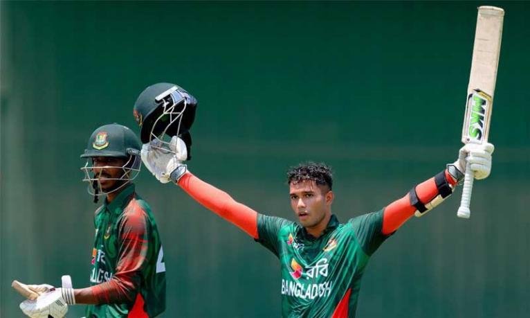 আবরারের সেঞ্চুরিতে বড় জয় বাংলাদেশি যুবাদের