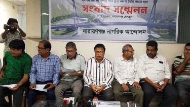 কদম রসূল সেতুর এপ্রোচ সড়কের মুখটি পুনঃনির্ধারণ দাবিতে সংবাদ সম্মেলন
