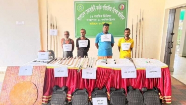 সুনামগঞ্জের দিরাই উপজেলায় যৌথ অভিযানে অস্ত্রসহ ৪ সন্ত্রাসী গ্রেফতার