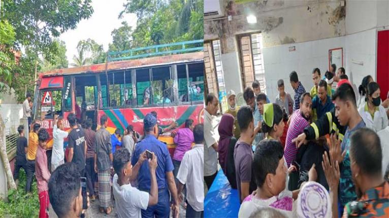 পিরোজপুরে বিয়ের বাস উল্টে নিহত ১, আহত ৩০