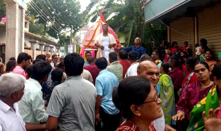 জামালপুরে বর্ণাঢ্য আয়োজনে রথযাত্রা উৎসব
