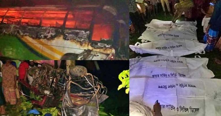 ময়মনসিংহে পৃথক সড়ক দুর্ঘটনায় ৯ জন নিহত, আহত ২০