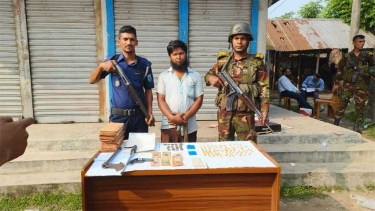 সেনাবাহিনীর অভিযানে পিস্তলসহ যুবক আটক