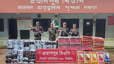 সিলেট ও সুনামগঞ্জ সীমান্তে ৬ কোটি টাকার চোরাই পণ্য জব্দ