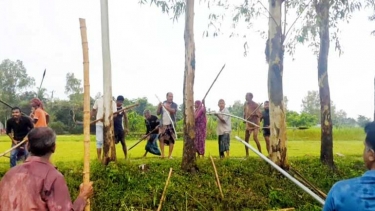 ফলার আঘাতে ভূমি মালিক আহত, সরিষাবাড়ীতে উত্তেজনা
