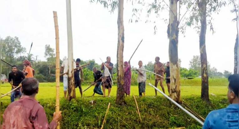 ফলার আঘাতে ভূমি মালিক আহত, সরিষাবাড়ীতে উত্তেজনা