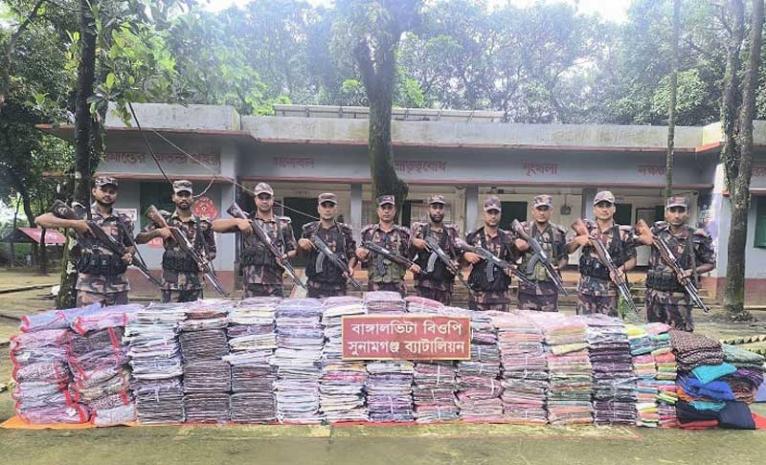 সুনামগঞ্জে কোটি টাকার ভারতীয় পণ্য জব্দ
