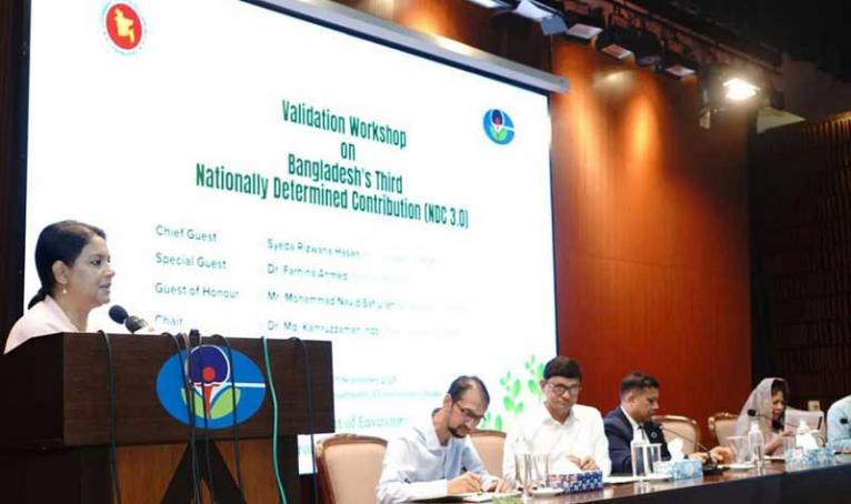 জলবায়ু ঝুঁকি কমাতে প্রণীত এনডিসি ৩.০ বাস্তবায়নে বাংলাদেশের প্রয়োজন ১১৬ দশমিক ৮ বিলিয়ন মার্কিন ডলার - সৈয়দা রিজওয়ানা হাসান