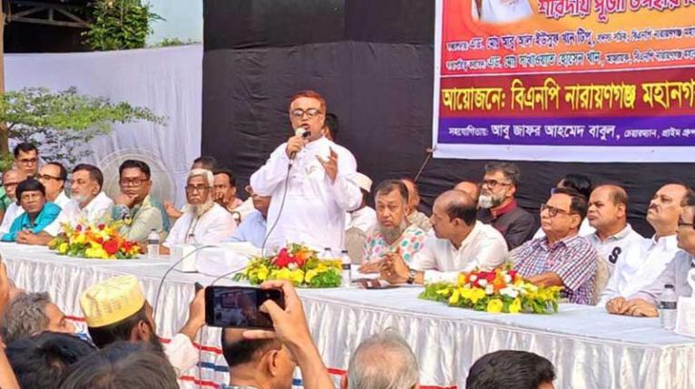 ‘শান্তিপূর্ণ পূজা উদযাপনে যারা হাত দিতে যাবে তাদের হাত ভেঙে দেওয়া হবে’