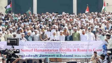 ফিলিস্তিন স্বাধীন না হওয়া পর্যন্ত লড়াই অব্যাহত থাকবে : সমাবেশে মাওলানা রফিকুল