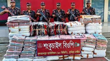 ব্রাহ্মণবাড়িয়ায় বিজিবির অভিযানে কোটি টাকার ভারতীয় পণ্য আটক