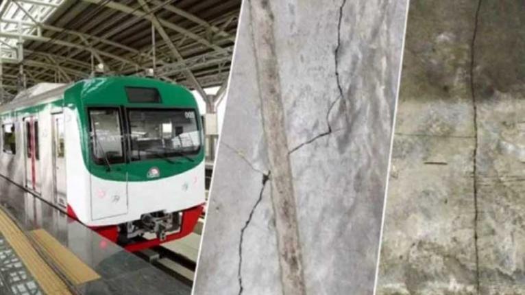 ভূমিকম্পে মেট্রো স্টেশনের দেয়াল ও ফ্লোরে ফাটল, খুলে পড়েছে টাইলসও