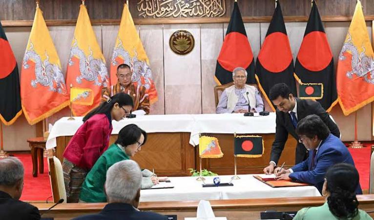 বাংলাদেশ ও ভুটানের মধ্যে দুইটি সমঝোতা স্মারক সই