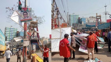 অবৈধ ব্যানার-ফেস্টুন অপসারণে নাসিকের অভিযান