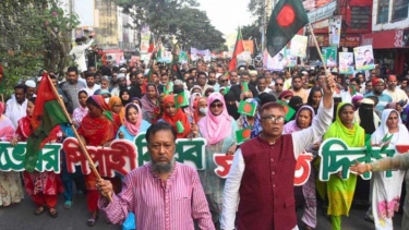 সাখাওয়াত-টিপুর নেতৃত্বে মহানগর বিএনপির বর্ণাঢ্য র‍্যালি