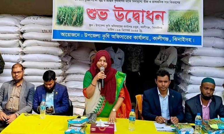 ঝিনাইদহে ১৫০০ কৃষকের মাঝে বিনা মূল্যে সার-বীজ বিতরণ