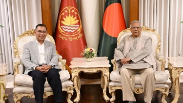 প্রধান উপদেষ্টার সঙ্গে তারেক রহমানের সৌজন্য সাক্ষাৎ