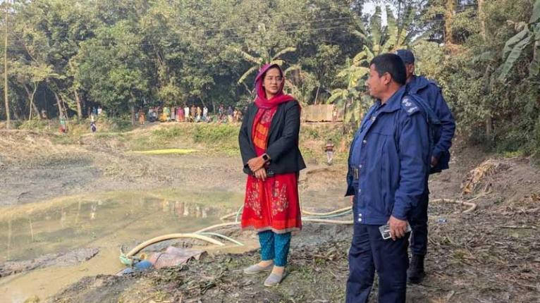 জামালপুরে অবৈধ বালু উত্তোলন, ড্রেজার মেশিন জব্দ ও ধ্বংস