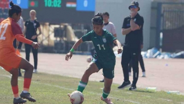 ভারতের বিপক্ষে প্রথমার্ধে ২-০ গোলে এগিয়ে বাংলাদেশ