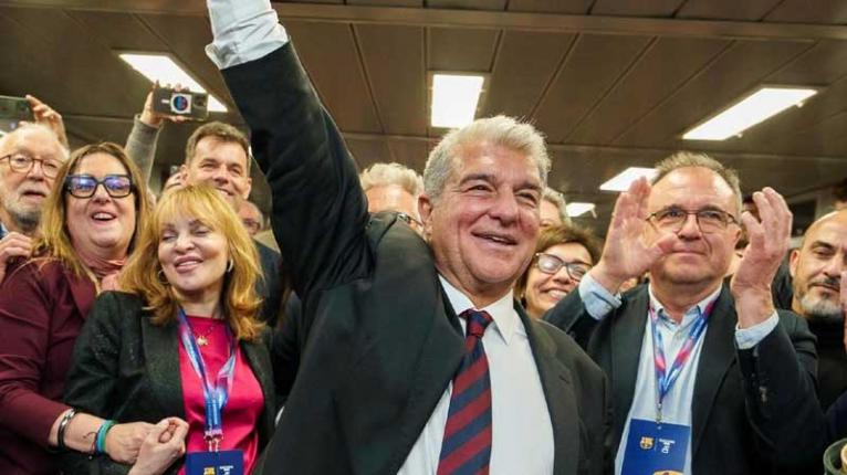 ভূমিধস জয়ে চতুর্থবারের মতো বার্সেলোনার প্রেসিডেন্ট লাপোর্তা