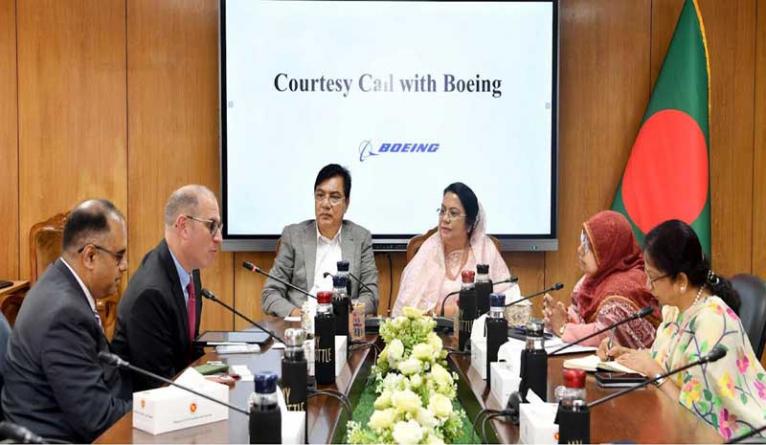 বেসামরিক বিমান পরিবহন ও পর্যটন মন্ত্রীর সঙ্গে বোয়িং ভাইস প্রেসিডেন্টের সাক্ষাৎ
