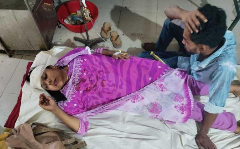 ফরিদপুরে পিং লেডিস শোরুম দখলকে কেন্দ্র করে ওপর হামলা, আহত ১