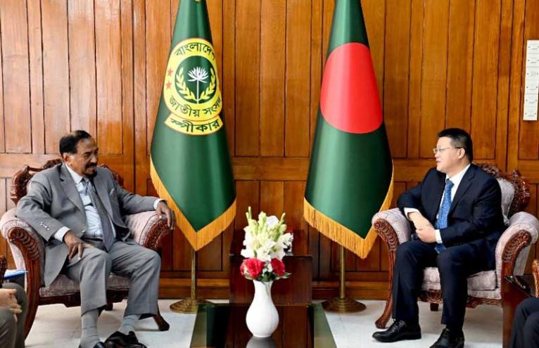 স্পীকারের সাথে ঢাকায় নিযুক্ত চীনের রাষ্ট্রদূতের সৌজন্য সাক্ষাৎ অনুষ্ঠিত