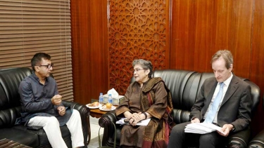 বাণিজ্যমন্ত্রীর সঙ্গে জাতিসংঘের আন্ডার সেক্রেটারি জেনারেল রাবাব ফাতিমার বৈঠক