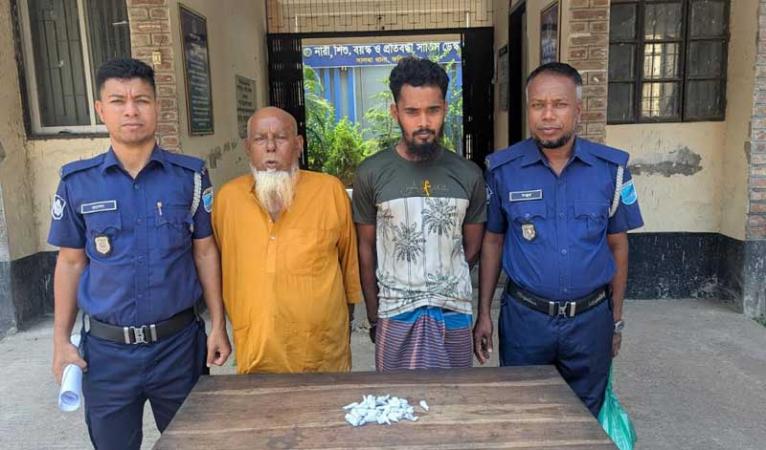 সালথায় গাঁজাসহ ৩ মাদক ব্যবসায়ী গ্রেফতার