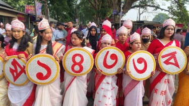 মধুখালীতে উৎসবমুখর পরিবেশে বৈশাখী র‍্যালিতে সর্বস্তরের মানুষ অংশগ্রহণ