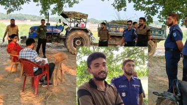 মধুখালী কামারখালীতে মধুমতি নদীর পাড়ে অবৈধ মাটি কাটায় যুবকের জেল ও জরিমানা