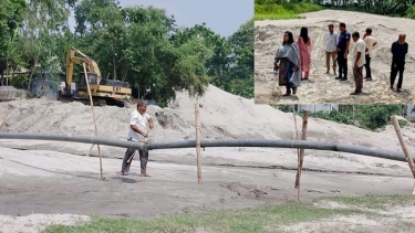 অবৈধ বালু উত্তোলনের বিরুদ্ধে সরিষাবাড়ীতে মোবাইল কোর্ট পরিচালনা