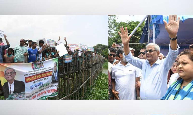 মুন্সীগঞ্জ জেলার উন্নয়ন কার্যক্রম পরিদর্শনে মির্জা ফখরুল