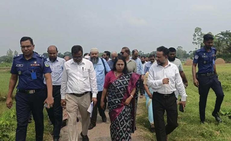প্রস্তাবিত শেরপুর মেডিকেল কলেজের জায়গা পরিদর্শন