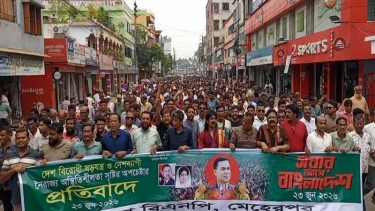 মেহেরপুরে জেলা বিএনপির বিক্ষোভ মিছিল