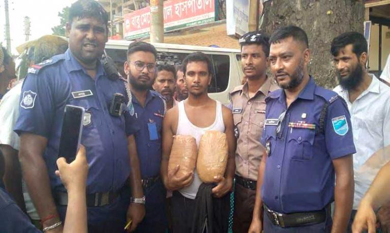 মধুখালীতে দুই কেজি গাঁজা সহ মাদক ব্যবসায়ী আটক