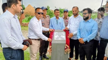 নারিকেলবাড়িয়া ইউনিয়ন পরিষদ ভবনের ভিত্তিপ্রস্তর স্থাপন করলেন জেলা প্রশাসক