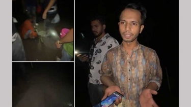 গভীর রাতে স্বেচ্ছাশ্রমে রাস্তা সংস্কার, নেতৃত্বে ছাত্রদল নেতা তুষার মাহমুদ