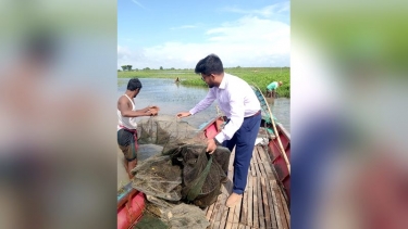 সদরপুরে অবৈধ ‘চায়না দুয়ারি’ জালের বিরুদ্ধে অভিযান, ২২০টি জাল জব্দ ও ধ্বংস