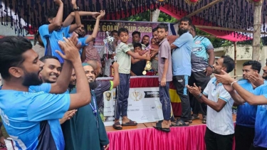 মাদারীপুর জেলার রাজৈর উপজেলায় কে, জে, এস, গোল্ডকাপ ফাইনাল খেলা সম্পূর্ণ