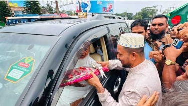 বরিশালের পথে কালকিনির ভূরঘাটায় জামায়াত আমীরের সংক্ষিপ্ত পথসভা