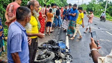 নগরকান্দায় সড়ক দুর্ঘটনায় মোটরসাইকেল আরোহী নিহত, আশঙ্কাজনক অবস্থায় ১