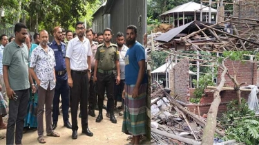 মধুখালীতে অবৈধ স্থাপনা উচ্ছেদ অভিযান
