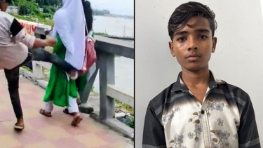সোনারগাঁয়ে প্রকাশ্যে ছাত্রীকে লাথি মারা সেই কিশোর আটক